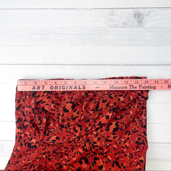 The Limited Orange Animal Print Strapless Cocktail Dress Womens Size 2 NWT $89 - Picture 8 of 8